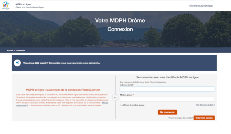 Extranet Mdph Connexion Mon Compte Mdph