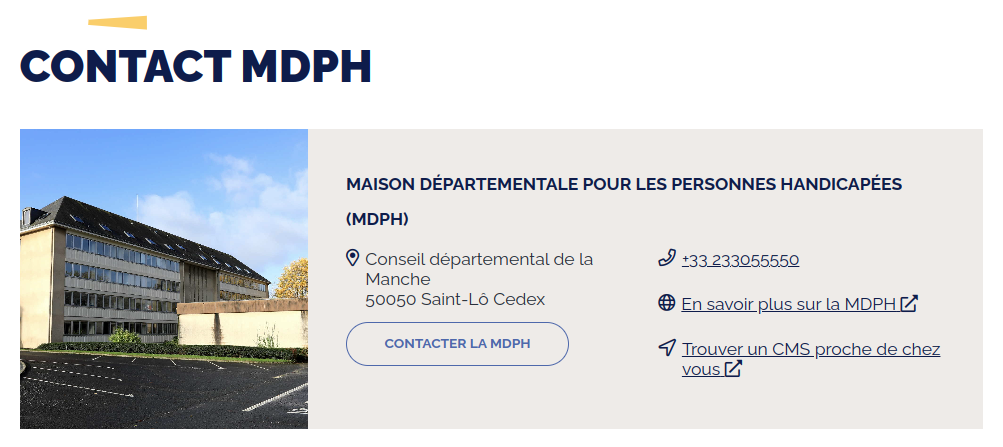 contact MDPH Manche