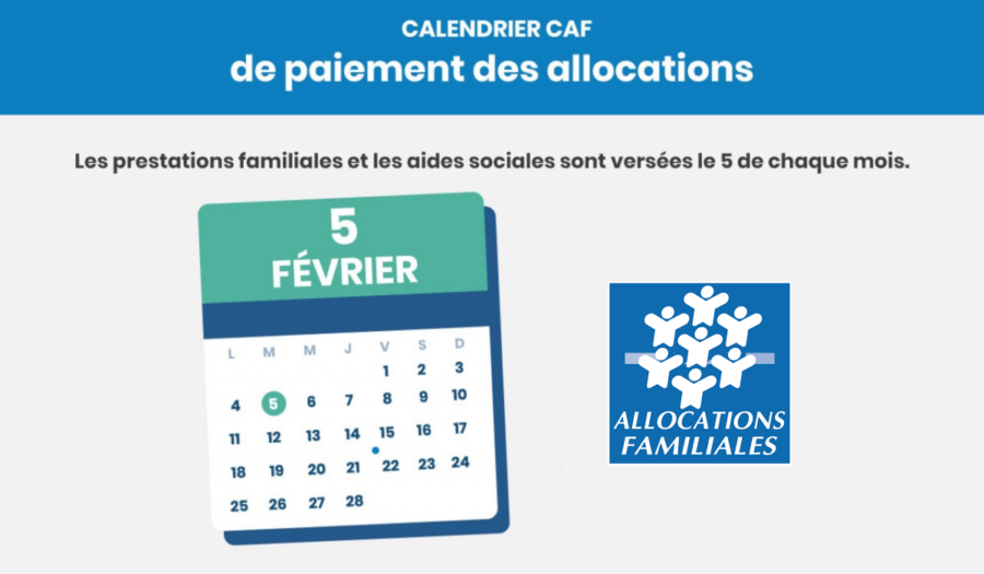 calendrier de paiement caf