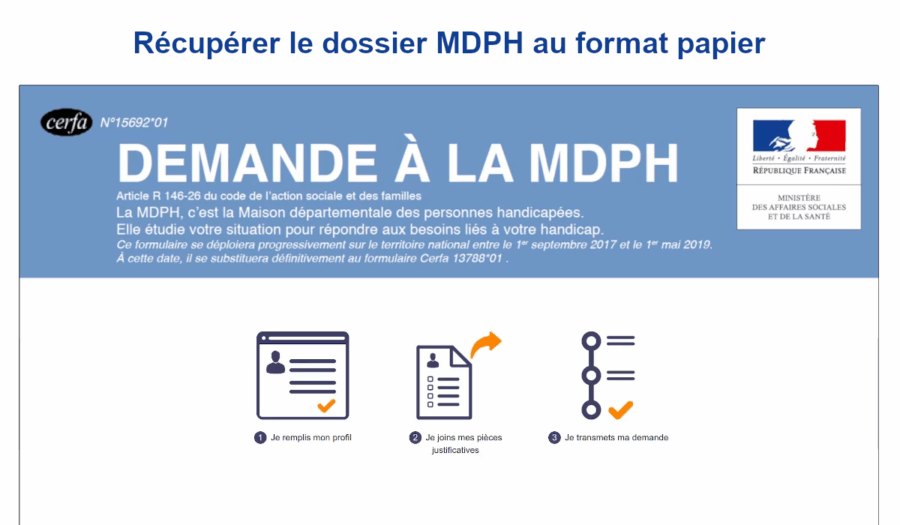 récupérer dossier mdph