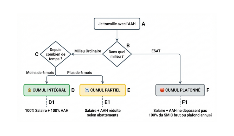 règle de cumul travail aah