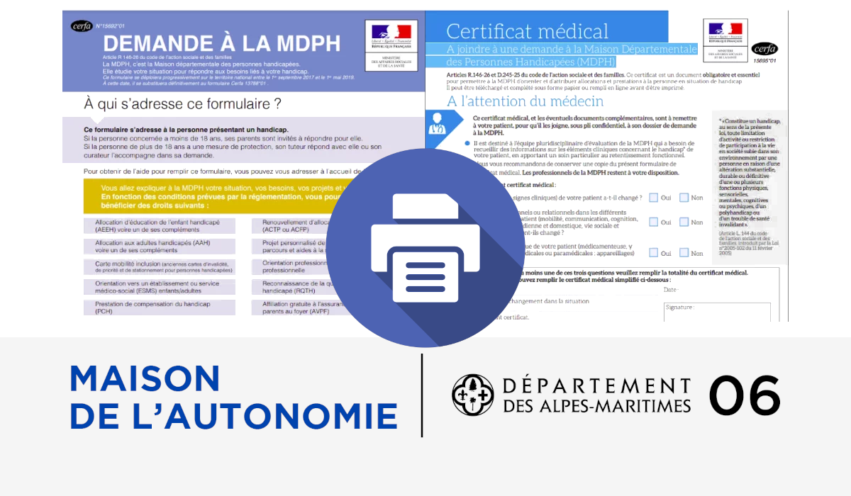 Dossier MDPH 06 à imprimer : comment le remplir